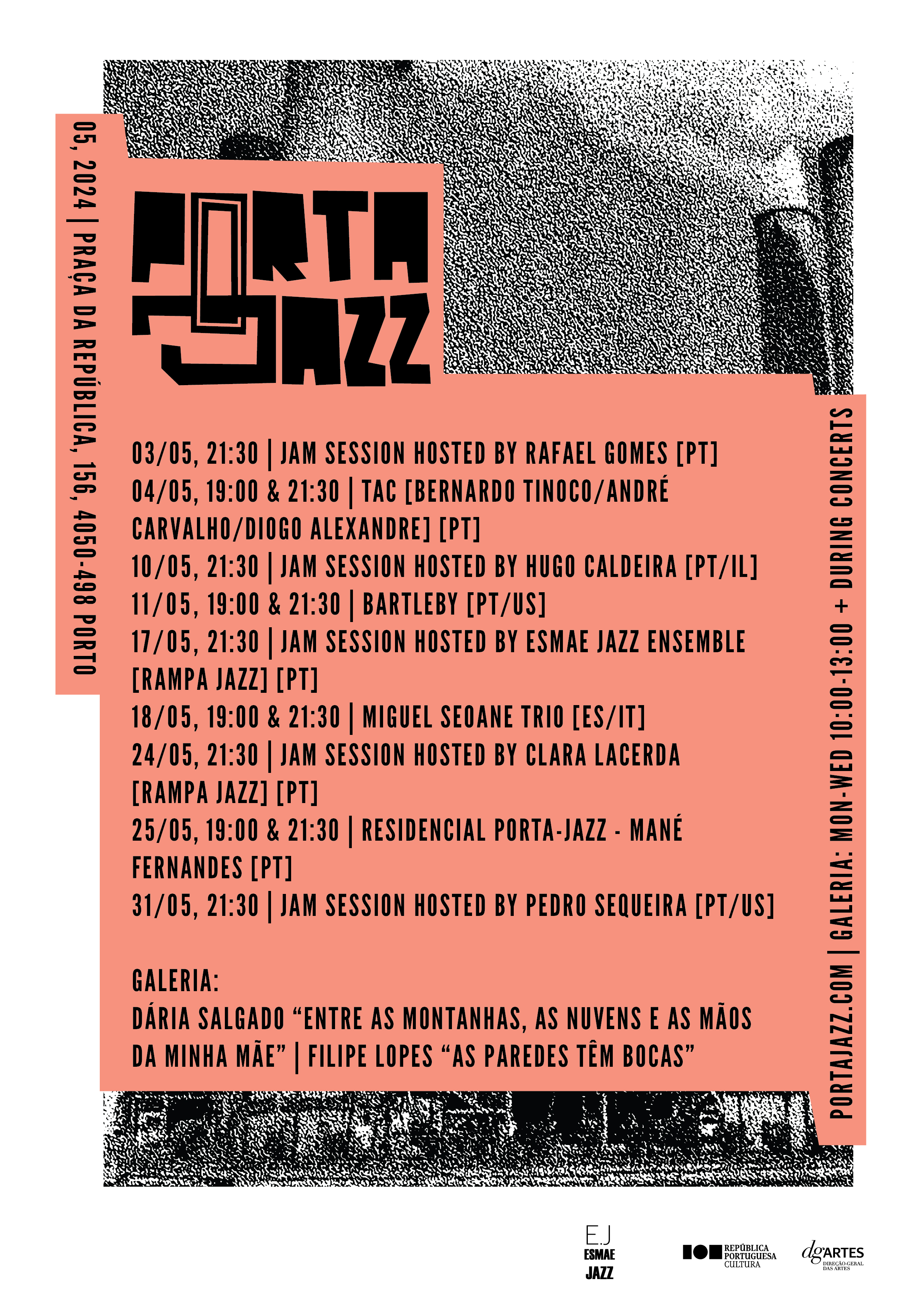 Cartaz Maio 2024 Espaço Porta-Jazz